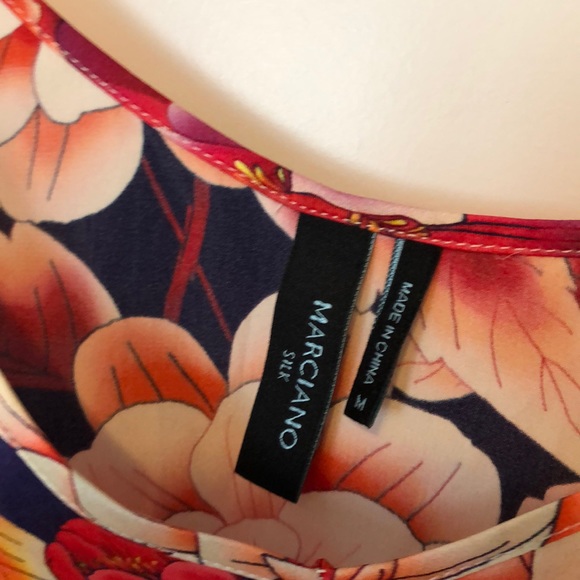 Silk Marciano colourful floral flutter, vneck tank - Picture 2 of 5